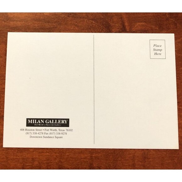 4"x6" Postcard Print PINK CONVERSATION Girls Henrietta Milan Impressionist Texas - Picture 2 of 2